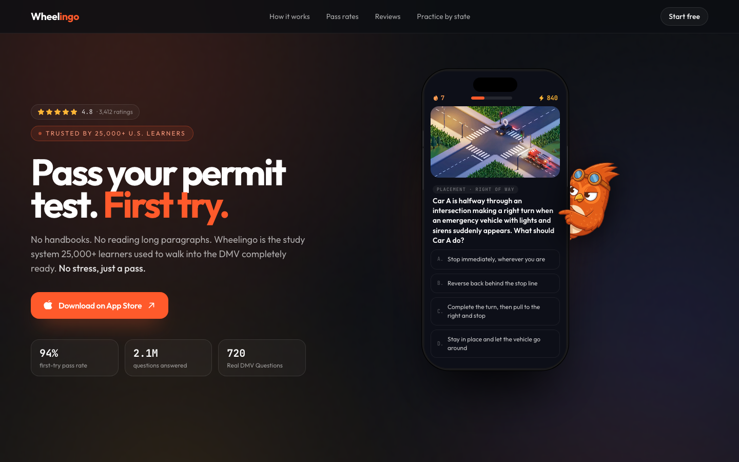 Wheelingo landing page