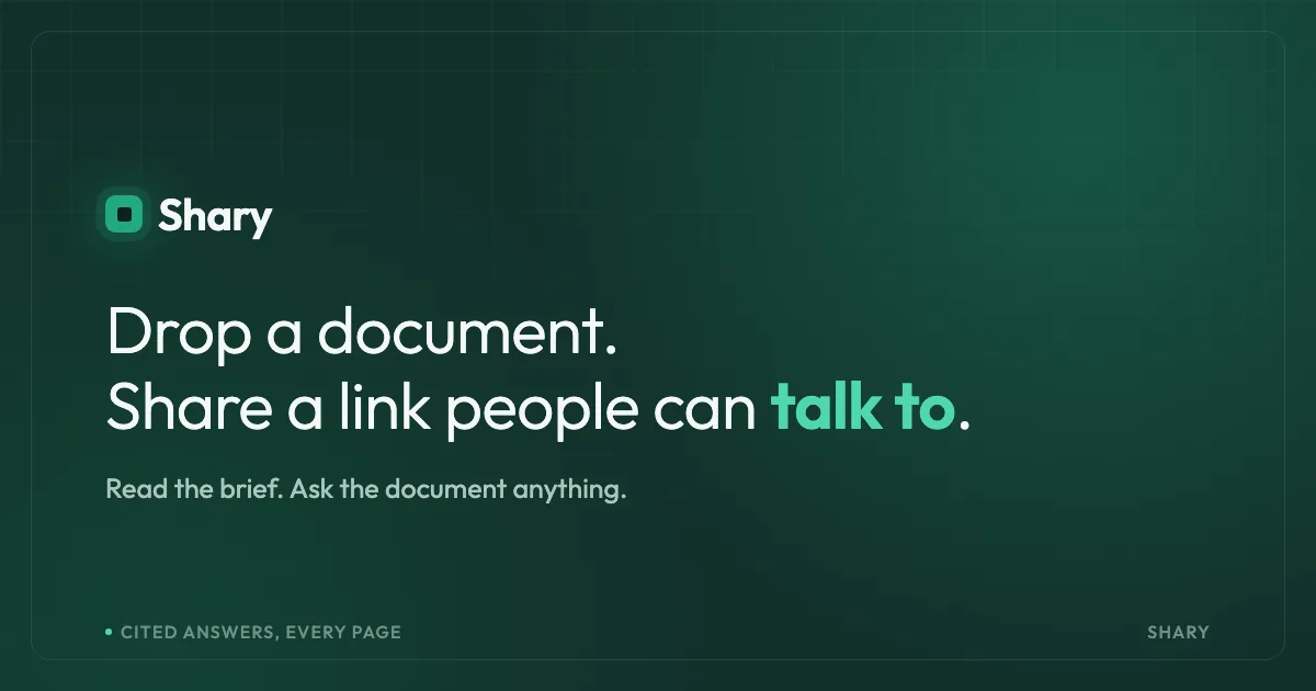 Debriefed document sharing interface